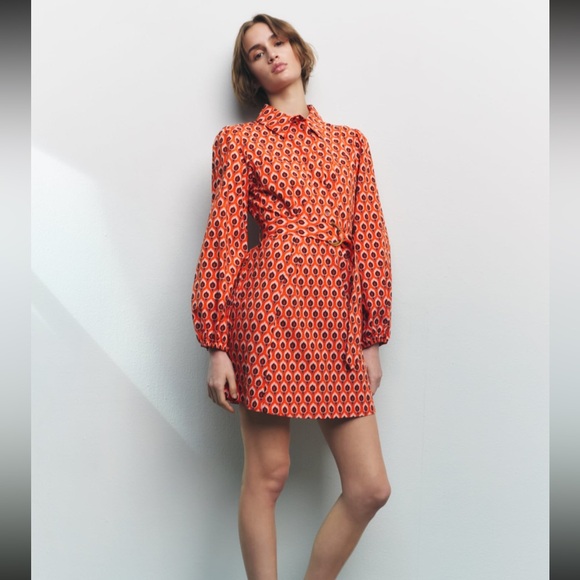 Zara Printer Short Dress - Picture 1 of 3